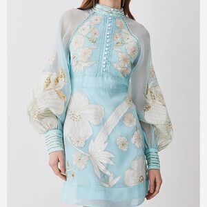 Karen Millen Light Blue Floral Dress